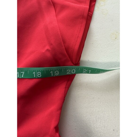 Lane Bryant Women’s Red Flutter Sleeve Midi Dress V-Neck Fit & Flare Holiday 20 - Picture 9 of 12